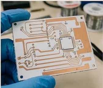 The same board built with white soldermask and a OSP finish